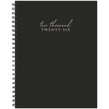 Contemporary Black (Trilingual) 2026 6.5 X 8.5 Weekly Monthly Softcover Planner