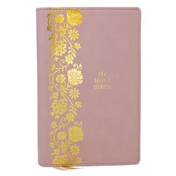 KJV Personal Size Large Print End-Of-Verse Reference Bible, Pink Leathersoft, Red Letter, Comfort Print