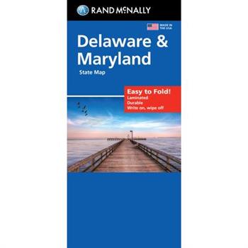 Rand McNally Easy to Fold: Delaware, Maryland Laminated Map