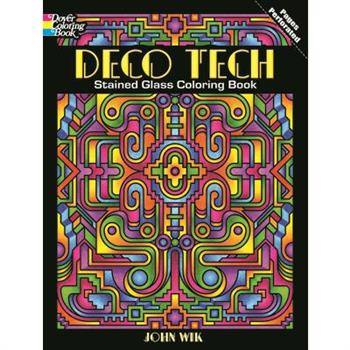 Deco Tech Stained Glass Coloring Book