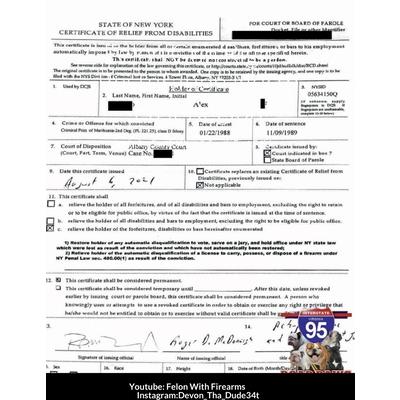 Felon Gun Rights Restoration North East Region