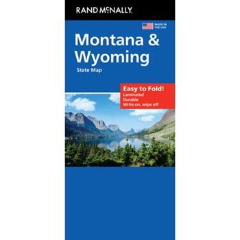 Rand McNally Easy to Fold: Montana, Wyoming Laminated Map