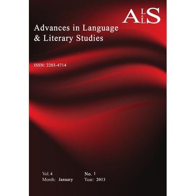 Advances in Language & Literary Studies (Vol. 4, No.1; 2013)