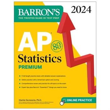 AP Statistics Premium, 2024: 9 Practice Tests + Comprehensive Review + Online Practice