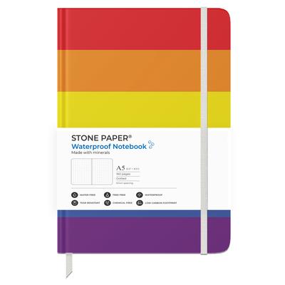 Stone Paper Rainbow Dotted Notebook