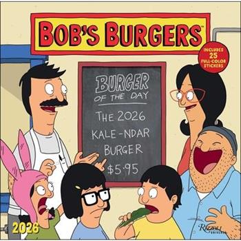 Bob's Burgers 2026 Wall Calendar (Includes Stickers)