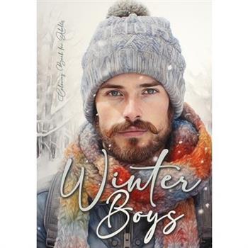 Winter Boys Coloring Book for Adults
