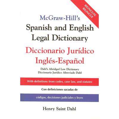 McGraw Hill’s Spanish/English Legal Dict (Pb)