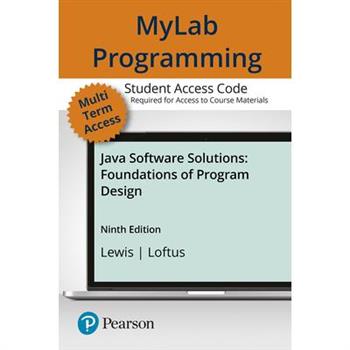 Mylab Programming with Pearson Etext -- Standalone Access Card -- For Java Software Solutions
