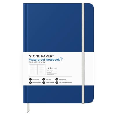 Stone Paper Ocean Blue Dotted Notebook