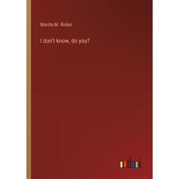 I don't know, do you?