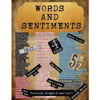 Words and Sentiments Ephemera Book