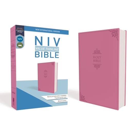 NIV, Value Thinline Bible, Imitation Leather, Pink