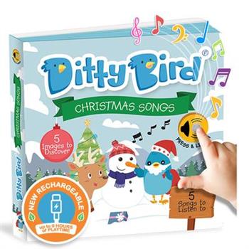 Ditty Bird Christmas Songs Interactive Sound Book for Toddlers 1- 3 Holiday Musical Book Stocking Stuffers Gift for 1 Year Old