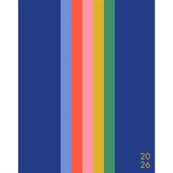 Bold Stripe 2026 7.5 X 9.5 Booklet Monthly Planner