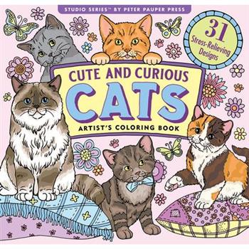 Cute and Curious Cats Artist's Coloring Book (31 Single-Sided Designs on Thick Paper)