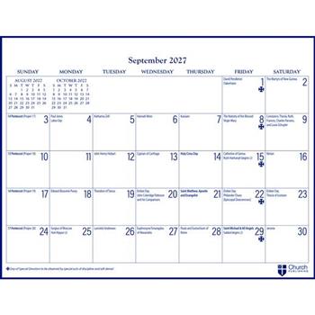 2027 Parish Wall Calendar