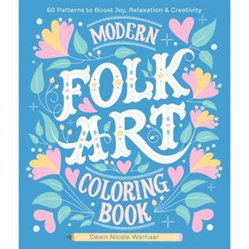 Modern Folk Art Coloring Book