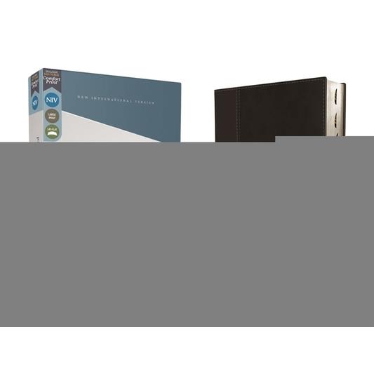 Niv, Personal Size Bible, Large Print, Leathersoft, Black, Red Letter, Thumb Indexed, Comfort Print