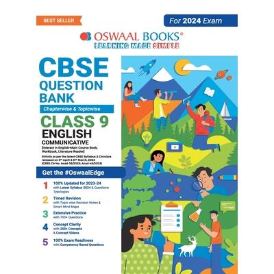 Oswaal CBSE Class 9 English Communicative Question Bank (2024 Exam)