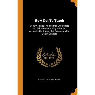 How Not To Teach