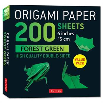 Origami Paper 200 Sheets Forest Green 6 (15 CM)