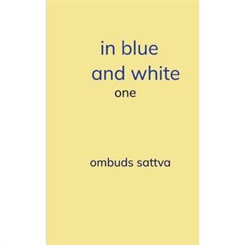 in blue and white