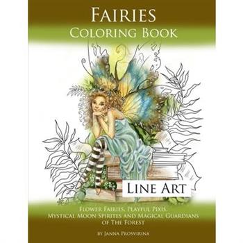 Fairies Coloring Book Line Art