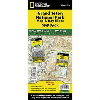 Grand Teton Day Hikes & National Park Map [Map Pack Bundle]