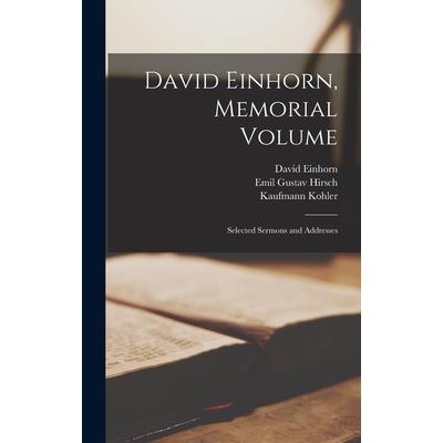 David Einhorn, Memorial Volume