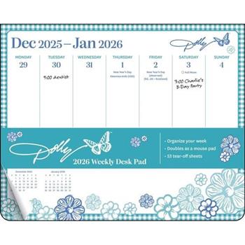 Dolly Parton 2026 Weekly Desk Pad Calendar
