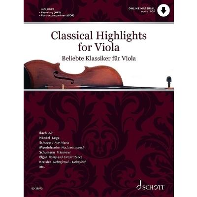 Classical Highlights for Viola: Arranged for Viola and Piano Book and Audio Online