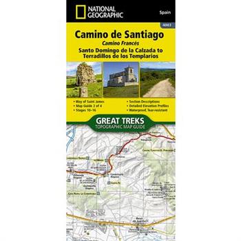 Camino de Santiago 2 of 4 Map [Santo Domingo de la Calzada to Terradillos de Los Templarios]