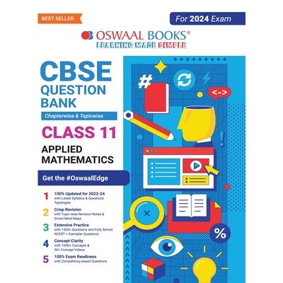 Oswaal CBSE Chapterwise & Topicwise Question Bank Class 11 Applied Mathematics Book (For 2023-24 Exam)