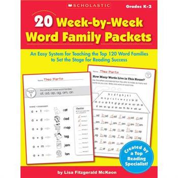 20 Week-by-Week Word Family Packets