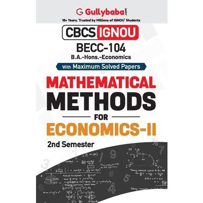 BECC-104 Mathematical Methods in Economics - II