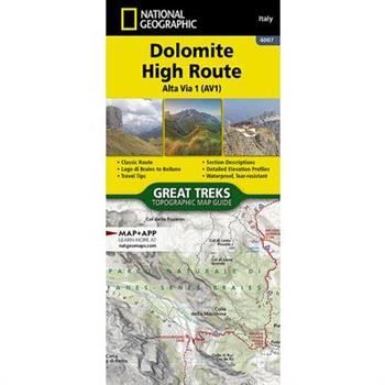 Dolomite High Route Map [Alta Via 1] Map