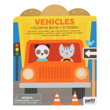 Vehicles Coloring Book ＋ Stickers