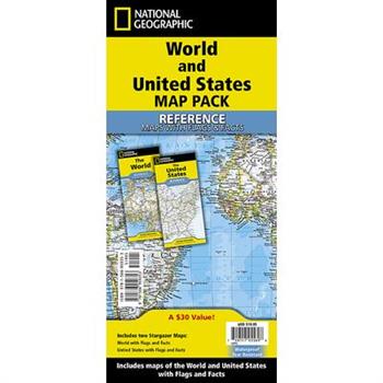 World and United States (Folded with Flags and Facts) [Map Pack Bundle]