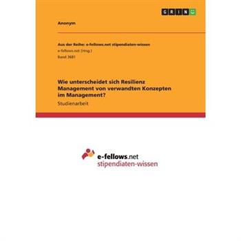 Wie unterscheidet sich Resilienz Management von verwandten Konzepten im Management?