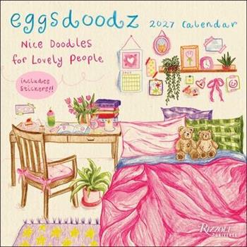 Eggsdoodz 2027 Wall Calendar (Includes Stickers)