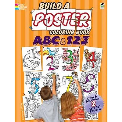 ABC & 123 Build a Poster Coloring Book