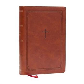 KJV Giant Print End-Of-Verse Reference Bible, Brown Leathersoft, Red Letter, Comfort Print