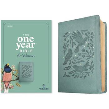 NLT the One Year Bible for Women (Leatherlike, Birdsong Teal)