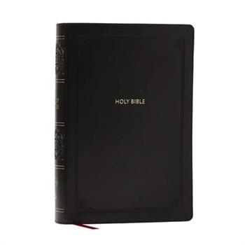 NKJV Giant Print End-Of-Verse Reference Bible, Black Leathersoft, Red Letter, Comfort Print