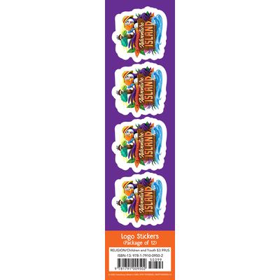 Vacation Bible School (Vbs) 2021 Discovery on Adventure Island LOGO Stickers (Pkg of 24)