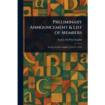 Preliminary Announcement & List of Members