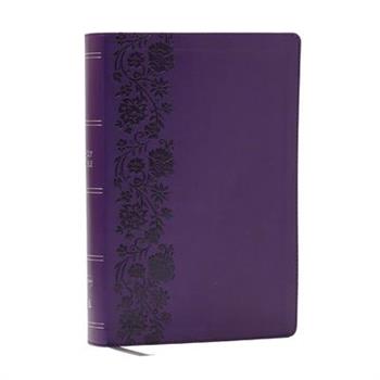 NKJV Giant Print End-Of-Verse Reference Bible, Purple Leathersoft, Red Letter, Comfort Print