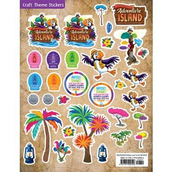 Vacation Bible School (Vbs) 2021 Discovery on Adventure Island Craft Theme Stickers (Pkg of 12)