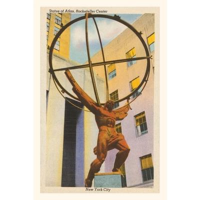 Vintage Journal Statue of Atlas, New York City